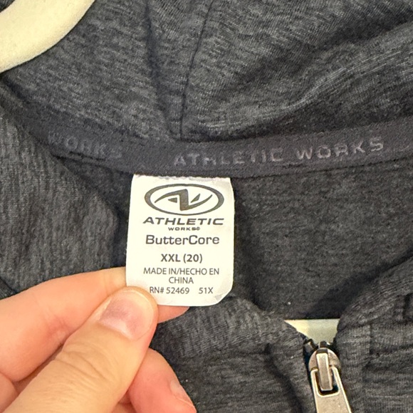Athletic Works Black Zip-Up Hoodie - Picture 2 of 3